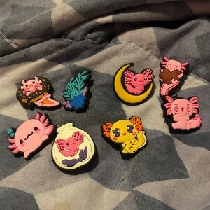 Cute Axolotl croc charms Set